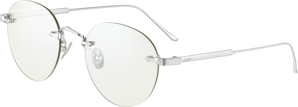 Signature C de Cartier SunglassesSmooth platinum-finish titanium, blue photochromic lenses